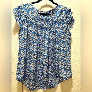Zac & Rachel Blue Floral Blouse